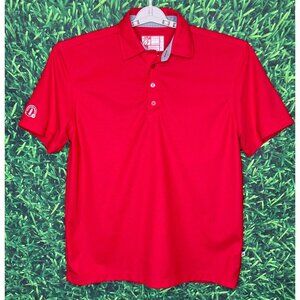 Chick-Fil-A Oobe Team Style Uniform Employee Large Short Sleeve Red Polo Shirt